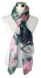 Preview: Scarf 100% Silk Paj Festive Colorful Flower Pink Green Beige Black